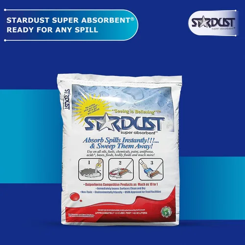 Vista 2 de STARDUST Super Absorbent Bolsa de 1.5 pies cúbicos – Polvo Stardust, absorbente en seco para suelo, polvo absorbente, bolsas para limpieza