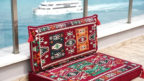 Vista 7 de arabicsofa Juego de sofá de asiento marroquí Majlis – Cojín modular de asiento con almohada de respaldo