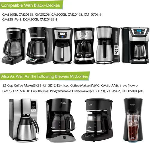Vista 2 de Filtros de café reutilizables, 4 paquetes, 8-12 tazas, filtro de café para cesta permanente, reutilizable para Mr. Coffee, cafetera Black & Decker