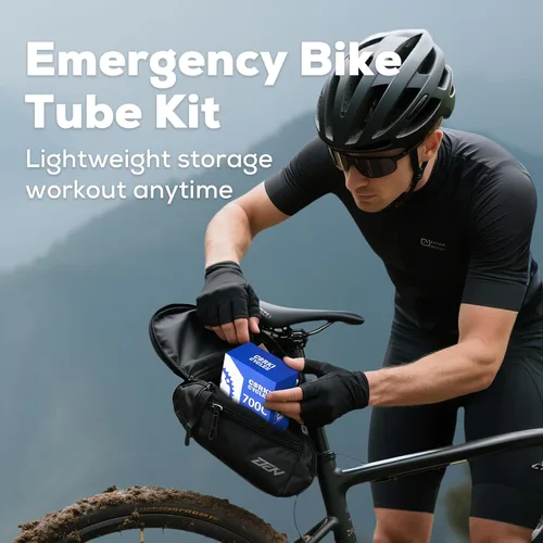 Vista 5 de Tubo interior de repuesto para neumático de bicicleta 700c para bicicleta de carretera de 28 pulgadas, repuesto de caucho butílico resistente