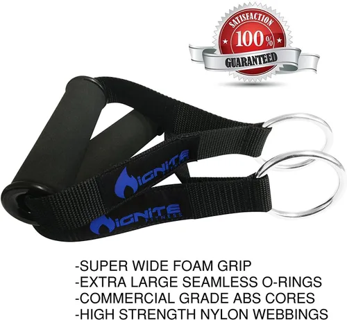 Vista 2 de Ignite Fitness - Manijas para hacer ejercicio, superresistentes, con sólidos núcleos fabricados con ABS, con asideros ultraanchos de espuma