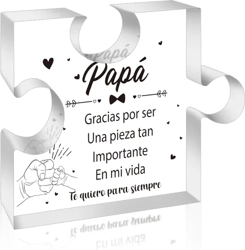 Vista 9 de Yopyame Regalos de Cumpleaños para Mamá en Español - Regalos para Mamá Placa Decorativa de Rompecabezas de Acrílico Recuerdo Pesos de Papel Regalos