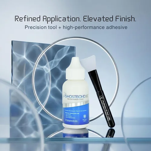 Vista 2 de GHOSTBOND Adhesivo de repuesto XL para cabello de 1.3 onzas y aplicador de silicona, pegamento invisible para peluca de encaje, resistente al agua