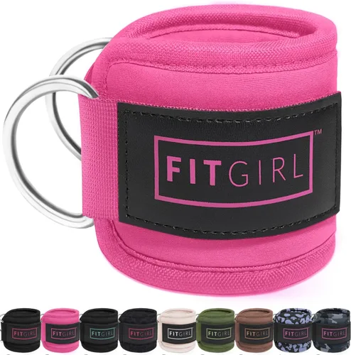 Vista 5 de FITGIRL Correa de tobillo para máquina de cable, acolchado de alta calidad y comodidad para máquinas de ejercicio con cable, accesorio de ejercicio