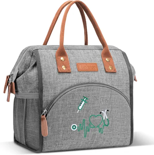 Vista 16 de LOKASS - Lonchera aislada para mujeres - Bolsa de almuerzo reutilizable de 10 L para mujeres - Bolsa térmica tipo hielera a prueba de fugas
