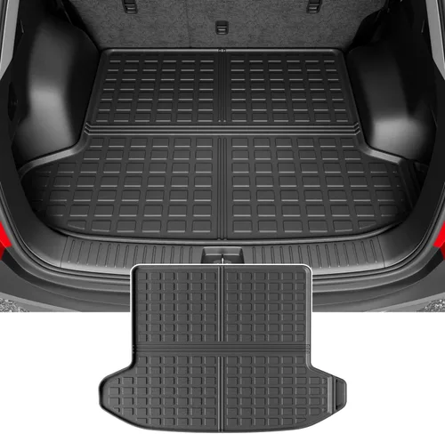 Vista 14 de powoq Alfombrilla de maletero compatible con Kia Carnival 2022-2026, protector de carga con protección para todas las estaciones, alfombrilla