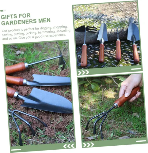 Vista 8 de 1Set Small Garden Trowel Gardening Tools with Construction for Digging Weeding Planting Lightweight Portable for Home Gardening Outdoor Activities