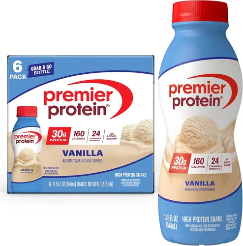 Vista 30 de Premier Protein Shake -24 Vitaminas y minerales / nutrientes para apoyar la salud inmune, las fresas, 138 fl oz