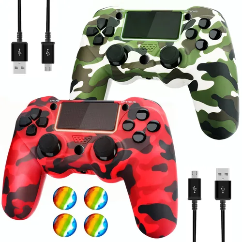 Vista 11 de SHEPUDRUC Wireless Controller for PS4, 2 Pack Remote Control Compatible with P4/Slim/Pro with Dual Vibration/Audio/Six-axis Motion Sensor/Game