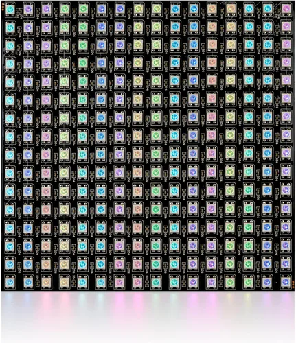 Vista 10 de SEZO Paquete de 2 matrices LED WS2812B RGB 5050SMD 8 x 32 256 píxeles digital flexible direccionable individualmente pantalla para Arduino LED