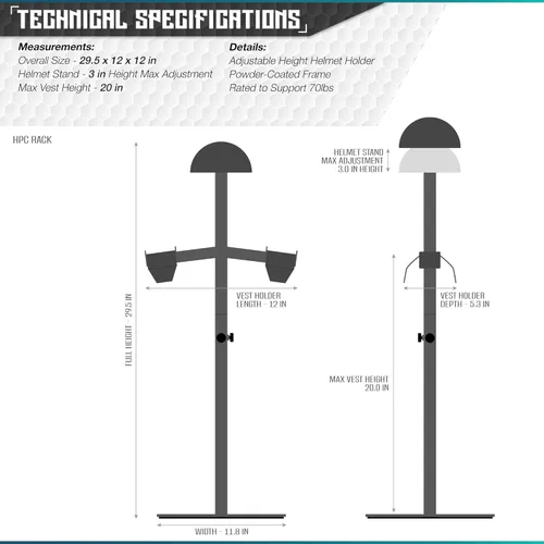 Vista 7 de Savior Equipment H.P.C - Soporte táctico de mesa para casco de mesa, soporte de placa de soporte de equipo militar, soporte de placa