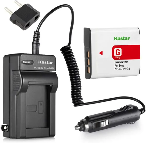 Kastar Batería y cargador para cámaras digitales Sony NP-BG1 NP-FG1 y Sony CyberShot DSC-W130 DSC-W150 DSC-W170 DSC-W210 DSC-W220 DSC-W230 DSC-W290