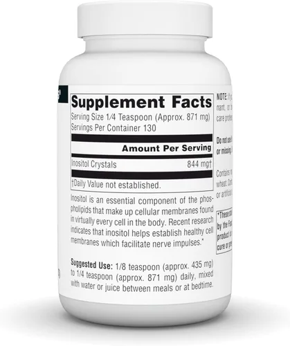 Vista 3 de Source Naturals Inositol puro, suplemento dietético - Cristales de 4 oz