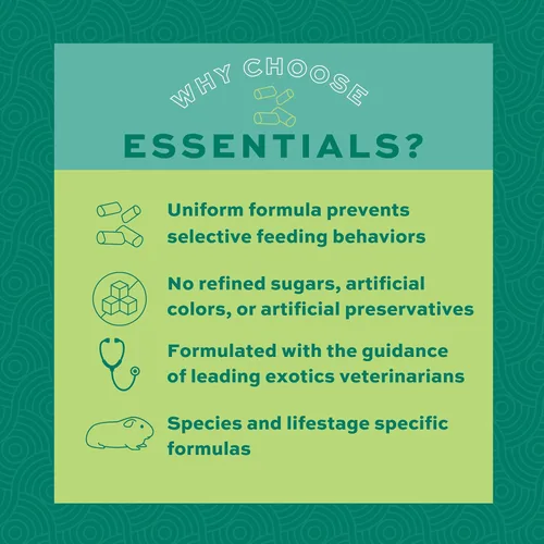 Vista 5 de Alimento para conejillos de indias Oxbow Essentials, para conejillo de indias adulto, hecho con heno timothy Oxbow, pellets de comida para mascotas