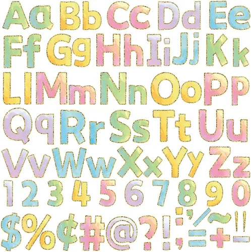 Vista 14 de Paquete combinado de 266 letras para tablón de anuncios, letras bajo el mar y detalles de números para tablón de anuncios, decoración del hogar