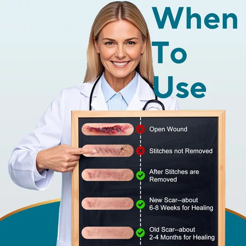 Vista 7 de Hojas de silicona para cicatrices, cinta de silicona para cicatrices, tiras de silicona reutilizables para tratamiento de eliminación de cicatrices