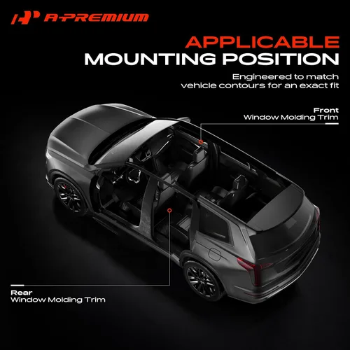 Vista 6 de A-Premium Kit de burletes para ventanas izquierda y derecha compatible con Mazda Miata 1990-1997, Miata 1999-2005, convertible, referencia