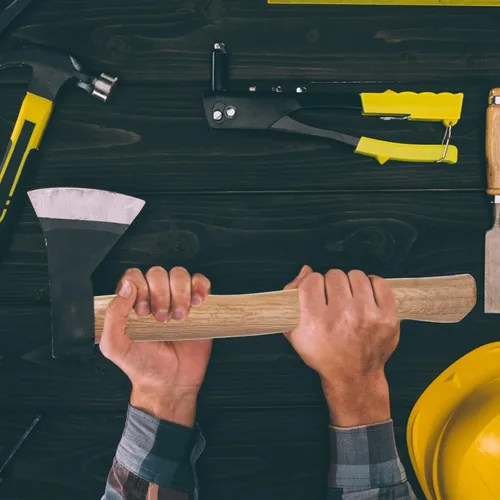 Vista 8 de Healeved Mango de hacha de madera de repuesto de 15 pulgadas, mango ovalado de madera de nogal para hacha de repuesto para hacha de jardinería