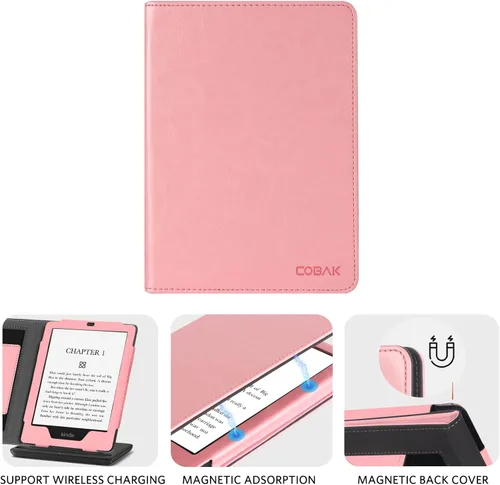 Vista 51 de CoBak Funda inteligente para Kindle Paperwhite de 6.8" de 11ª generación 2021 con función de encendido automático, ligera, delgada, de piel **Salvia