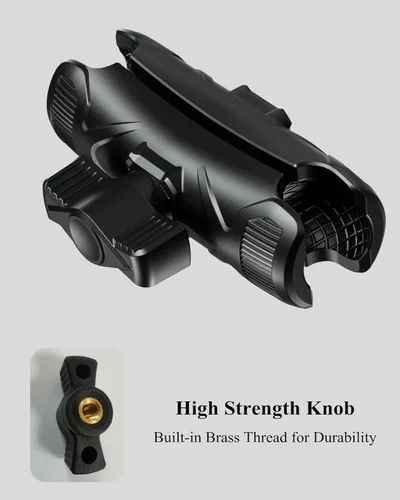 Vista 4 de BRCOVAN 2 brazos de doble zócalo, brazo medio compuesto de alta resistencia, compatible con soportes RAM tamaño B de 1 pulgada, soporte de montaje