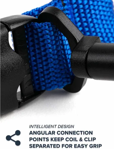 Vista 6 de Rogue Endeavor® Clip de pescado, grande, construcción inoxidable, cordón de núcleo de acero de liberación rápida de 36 pulgadas, diseñado para pesca