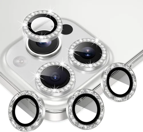 Vista 63 de AGVEE Paquete de 6 unidades para iPhone 12 Pro/12/12 Mini/11 Pro Max/11 Pro/11 Pro/11 Protector de lente de cámara, anillo de metal brillante