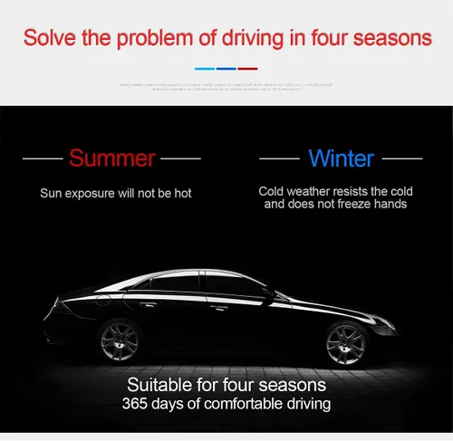 Vista 5 de LoyaForba Funda para volante de coche, funda de volante de cuero de microfibra antideslizante, protector suave y transpirable para el manejo