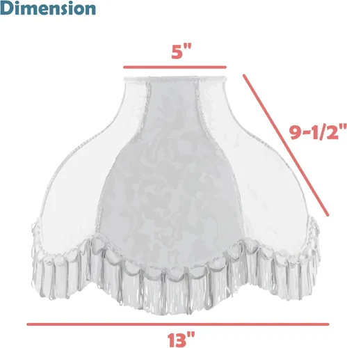 Vista 4 de Aspen Creative 30331A - Pantalla de lámpara de araña con forma de campana de transición en color marfil, 13 pulgadas de ancho
