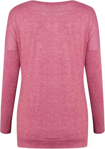 Vista 4 de Camisas de manga larga para mujer, blusa holgada con botones laterales, color clásico, retazos, cuello en V, túnica