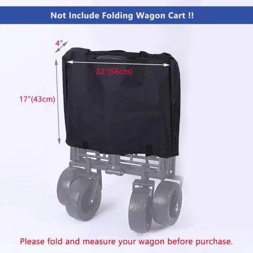 Vista 2 de Cubierta de Vagón Plegable Compatible con Carrito de Exterior y Jardín, Accesorios Antipolvo, 600D Resistente, 22"x17