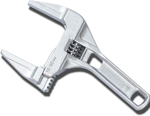 Adjustable Wrench ,16 - 68mm Short Shank Large Openings Ultra-thin Wrench ,Lightweight Aluminum Alloy Repair Tools for Bathroom, Washbasin, Tube Nut