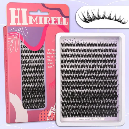 Kit de Extensión de Pestañas en Racimo Pestañas Naturales Onduladas Kit de Racimos de Pestañas Kit de Extensión de Pestañas Manga Pestañas