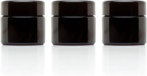 Vista 8 de Infinity Jars Tarro de rosca de vidrio ultravioleta negro de 1.7 fl oz (1.7 fl oz)
