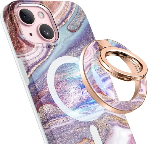 Vista 7 de GVIEWIN Soporte Magnético para Anillo de Teléfono, Compatible con MagSafe Agarre de Teléfono con Soporte Ajustable, Soporte Magnético de Anillo