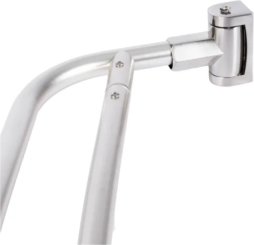 Vista 10 de JS Jackson Supplies - Barra de ducha doble y curva, estructura de metal, ajustable entre 44 y 70 pulgadas, varillas de aluminio y accesorios