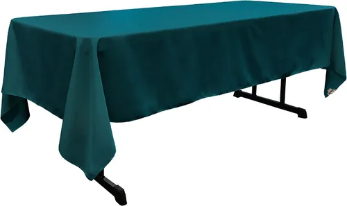 Vista 154 de LA Linen - Mantel rectangular de popelina de poliéster Rosa empolvada