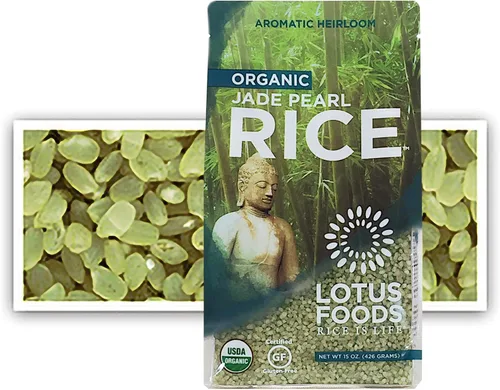 Lotus Foods Arroz orgánico perlado de jade, 15 onzas (el embalaje puede variar)