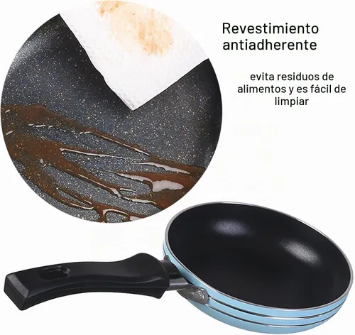 Vista 6 de Zoofen Sartén redonda de 4.7 pulgadas, sartén para huevos, antiadherente, sartén para desayunar con mango largo (rosa)