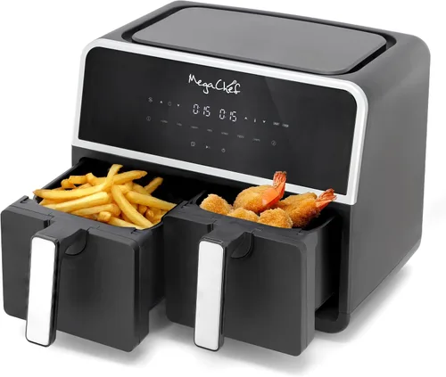 Vista 7 de MegaChef Freidora de aire eléctrica digital de 8.5 cuartos de galón de temperatura ajustable de 1700 W, freidora de encimera, aparato de cocina