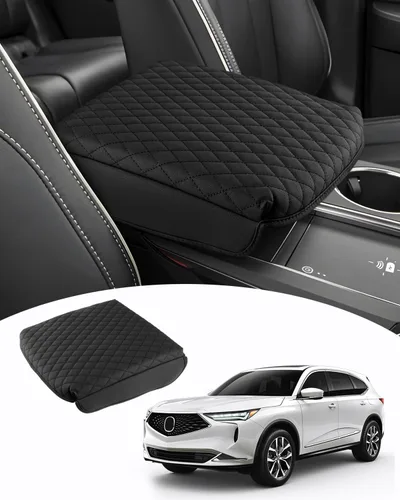 Vista 18 de Shademax Funda de consola central para Tesla Model Y Juniper 2025-2026 / Modelo 3 Highland 2024-2026 Cojín para reposabrazos Funda de cuero