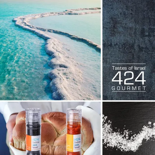 Vista 4 de Colección Gourmet Salt del Mar Muerto 3.87 oz (Sal Gourmet Black Gruesa)