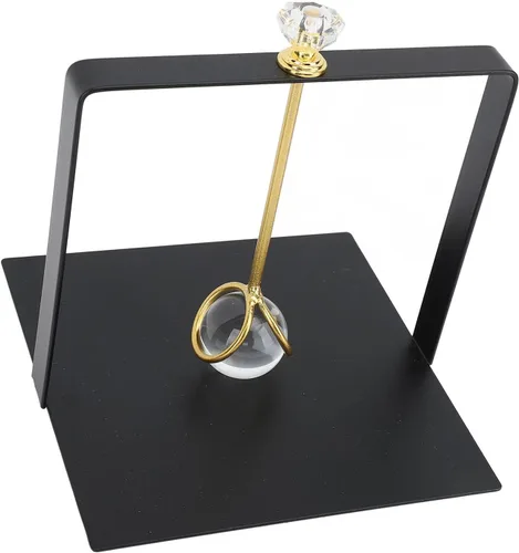 Vista 7 de Square Metal Napkin Holder with Weighted Arm - Elegant Iron Dispenser Stand for Home, Hotel, Restaurant Table Decor(Black)