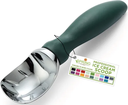 Vista 35 de Spring Chef - Cuchara para helado con mango suave, profesional, fuerte y resistente, utensilio de cocina de primera calidad para masa de galletas