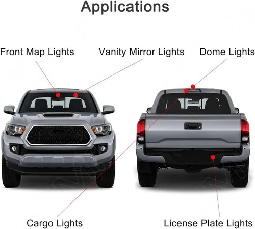 Vista 3 de Xpismii Kit de 13 piezas de luz LED interior blanca de 6000 K de repuesto para Chevy Chevrolet Colorado/GMC Canyon 2015 2016 2017 2018 2019 2020