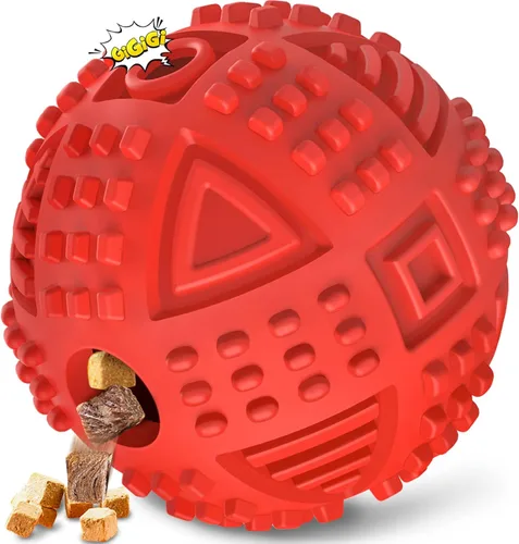 Vista 9 de LEGEND SANDY - Bolas para perros con dispensador de premios para masticadores agresivos de raza grande, casi indestructibles, chillonas, juguetes