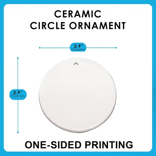 Vista 4 de Personalized Name American Bully Puppy Sitting Christmas Tree Ornaments Circle Ceramic Decorations Gifts for Dog Lovers Owners