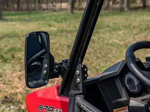 Vista 4 de SuperATV Espejos de visión lateral UTV para Can-Am Defender HD 5/8/10/MAX (ver accesorio), incluye espejos izquierdo y derecho (1 par) Espejo