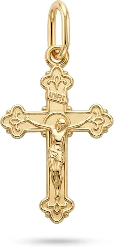 Colgante de crucifijo de oro – 10 quilates de oro macizo – Colgante de cruz – Joyería de cruz religiosa Pequeño