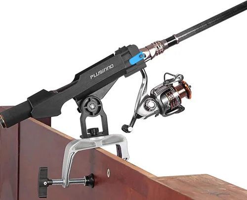 Vista 7 de PLUSINNO Soporte para Cañas de Pesca para Barco Abrazadera de Apertura Grande Ajustable 360 Grados Soportes para Cañas de Pescar Soporte Plegable