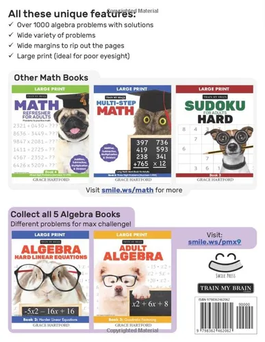 Vista 2 de Algebra Linear Equations Book 1 - Simple Linear Equations (Adult Algebra Practice Workbooks)